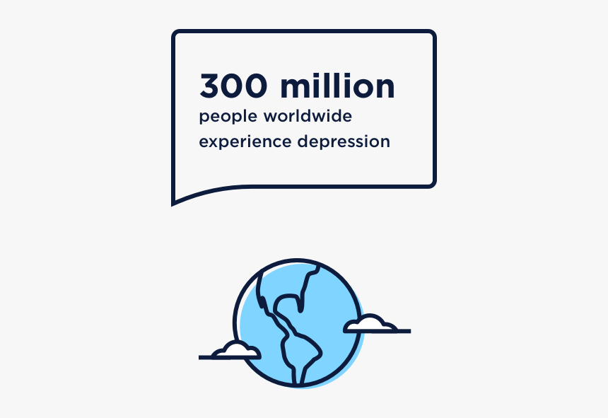 300 Million People Worldwide Experience Depression"
 - Many People Suffer From Depression, HD Png Download, Free Download