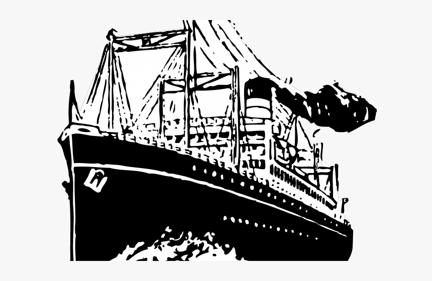 Cruise Ship Clipart Cargo Ship - Ship Line Art Png, Transparent Png, Free Download