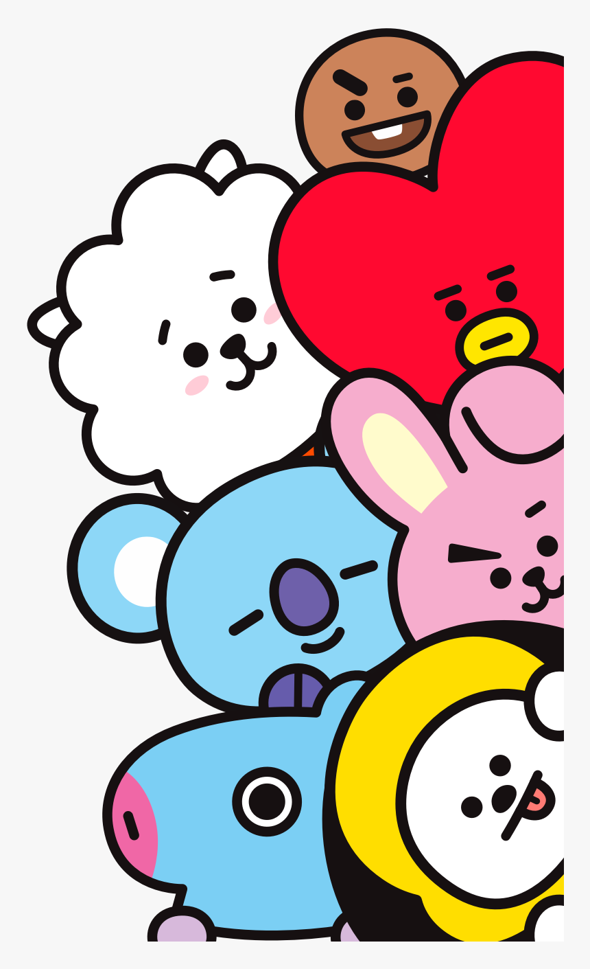 Cartoon,pink,cheek,clip Character,art - Rj Bt21 Png, Transparent Png, Free Download