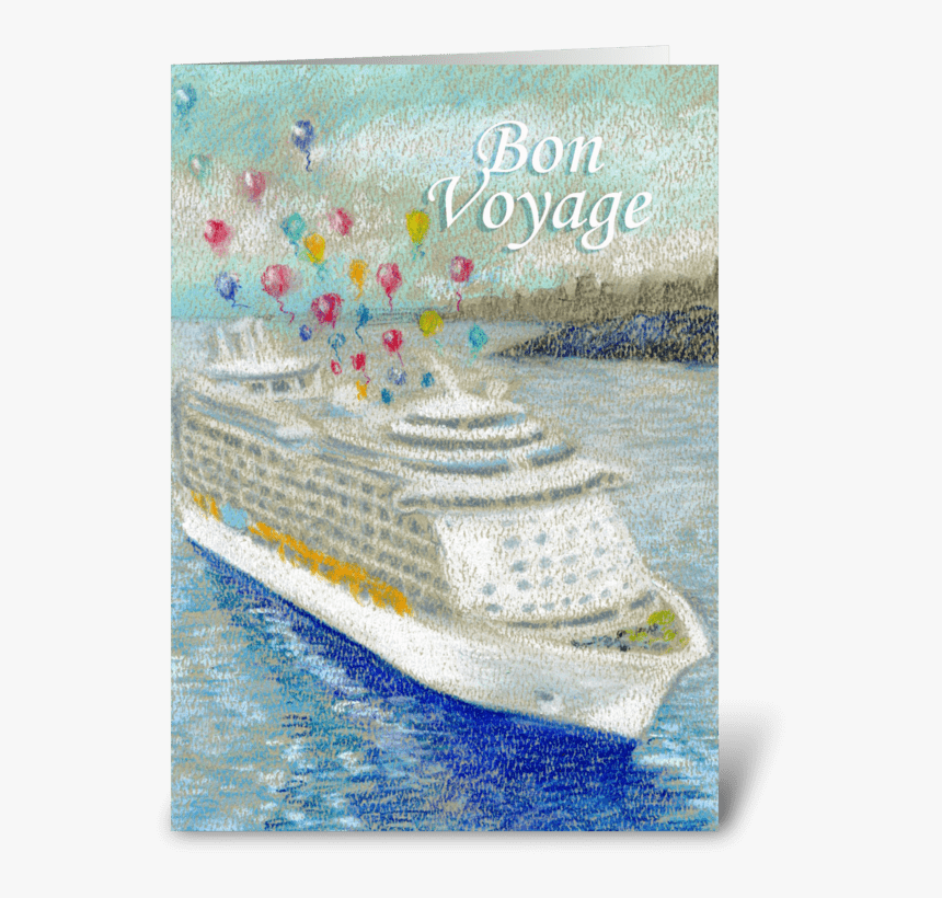 Bon Voyage Cruise Ship With Balloons Greeting Card - Birthday Wishes On A Cruise, HD Png Download, Free Download