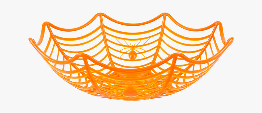 Halloween Cobweb Party Basket 25cm - Halloween Spider Web Candy Bowl, HD Png Download, Free Download