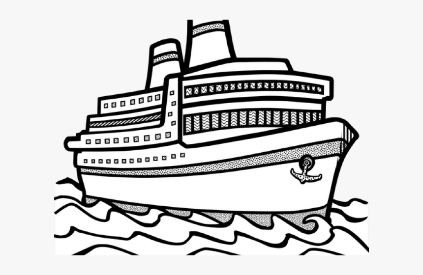 Ship Clipart Black And White, HD Png Download, Free Download