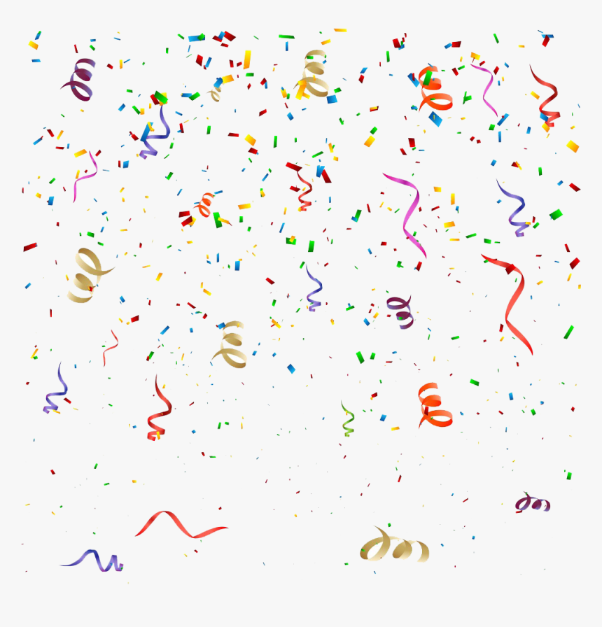 Birthday Confetti Png Photo Background - Confetti Powerpoint Template For Free, Transparent Png, Free Download