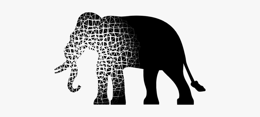 Abstract Elephant Silhouette - Indian Elephant Silhouette Png, Transparent Png, Free Download