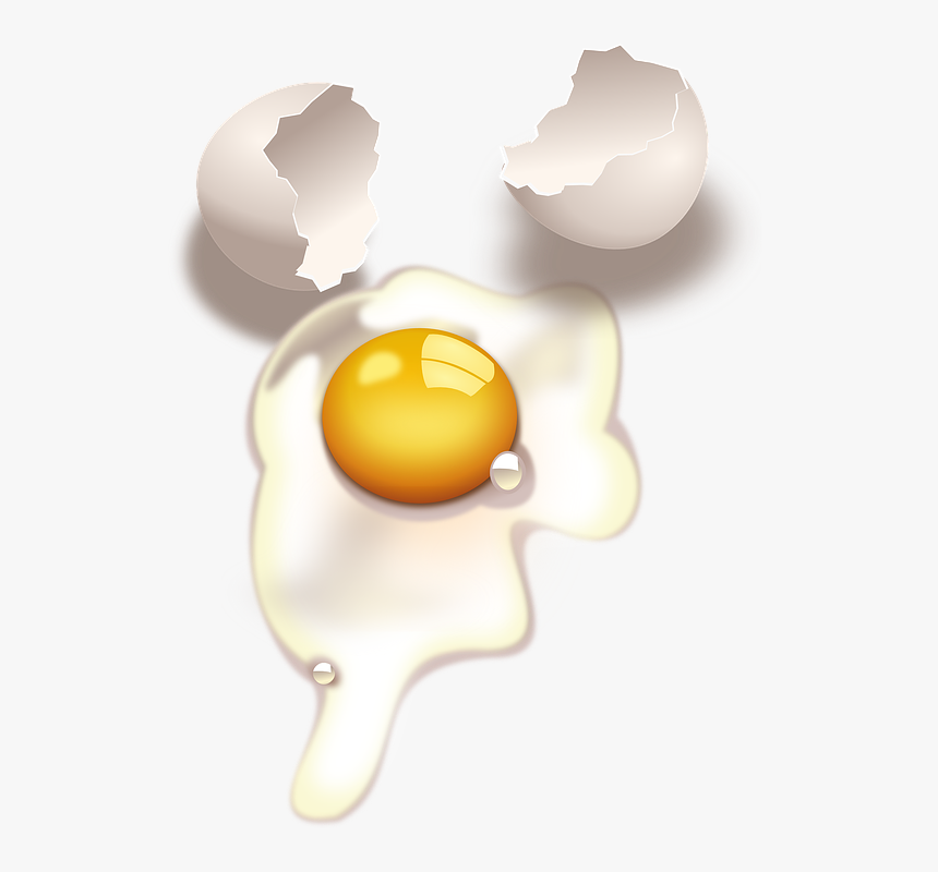 Egg Broken Yolk Raw Cracked U - Egg Clip Art, HD Png Download, Free Download