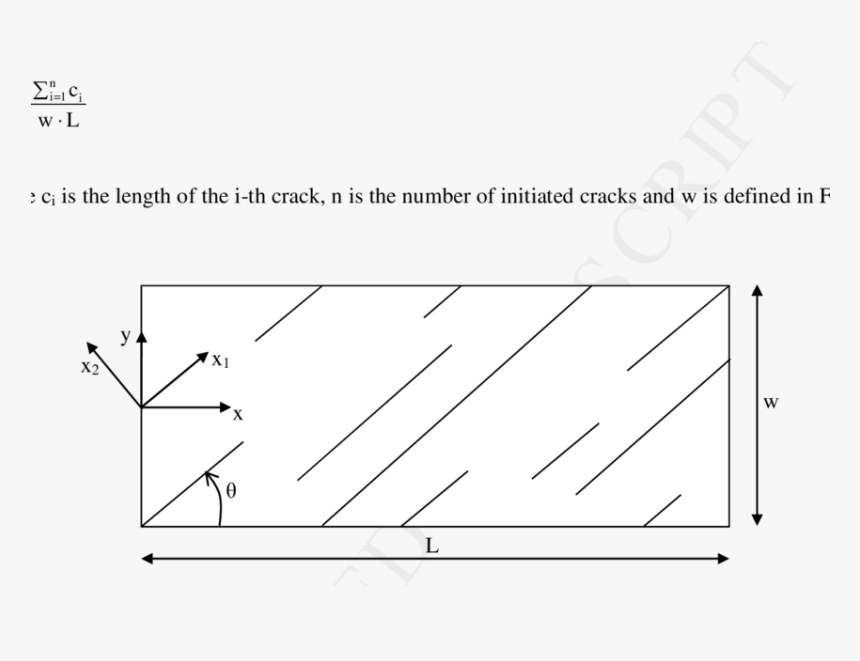 Geometry Of A Generic Cracked Layer And Reference Systems - Monochrome, HD Png Download, Free Download