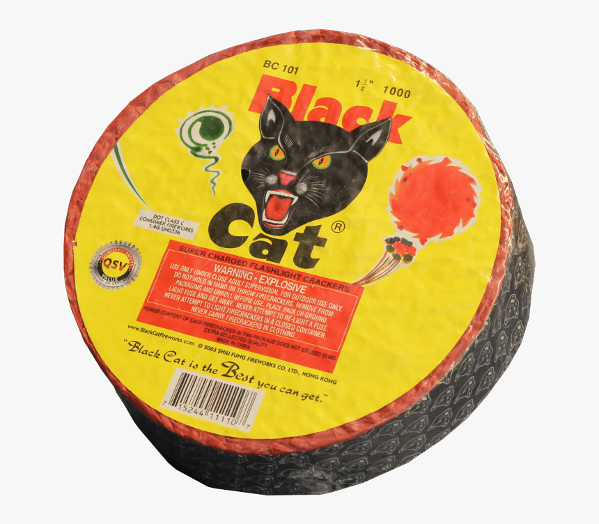 Black Cat 1,000 Roll - Black Cat Firecrackers 1000, HD Png Download, Free Download
