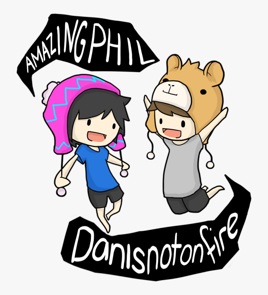 Amazingphil - Amazingphil And Danisnotonfire Fan Art, HD Png Download, Free Download