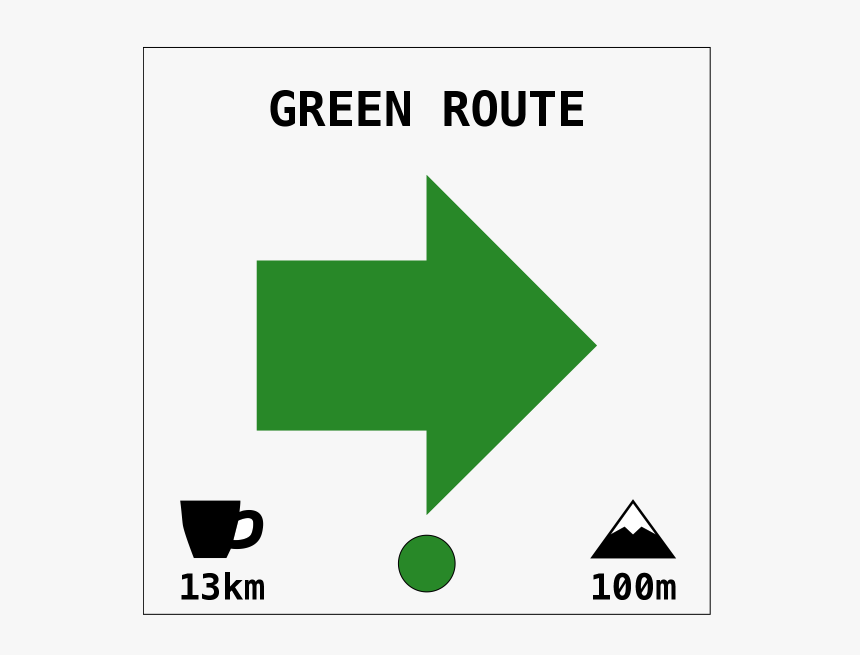 Green Route - Sign, HD Png Download, Free Download