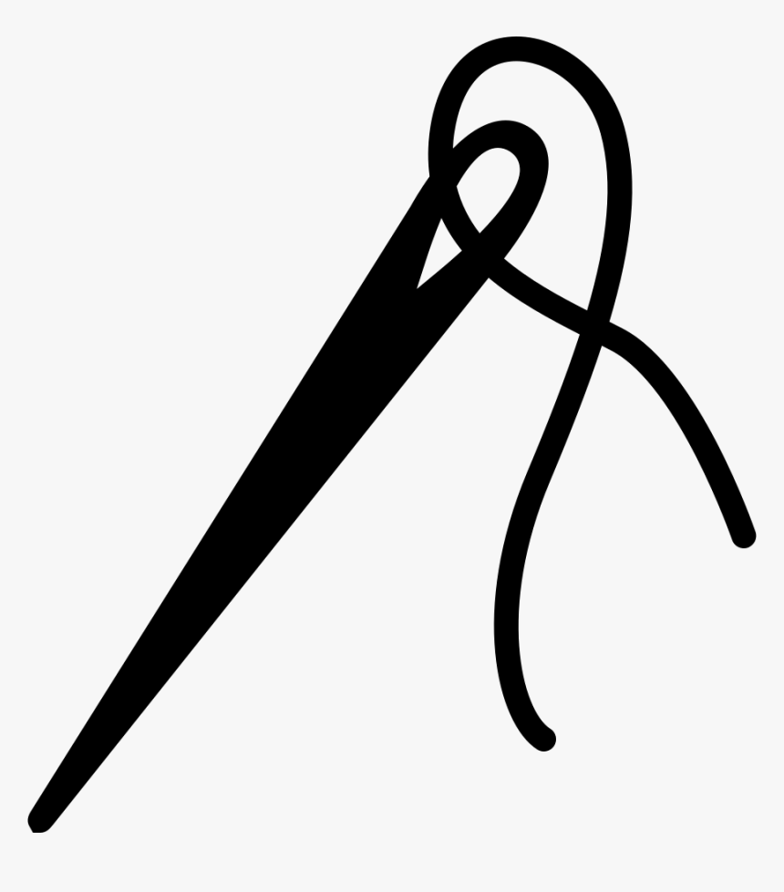 Needle With Thread To Sew Clothes - Sewing Needle Icon Svg, HD Png ...