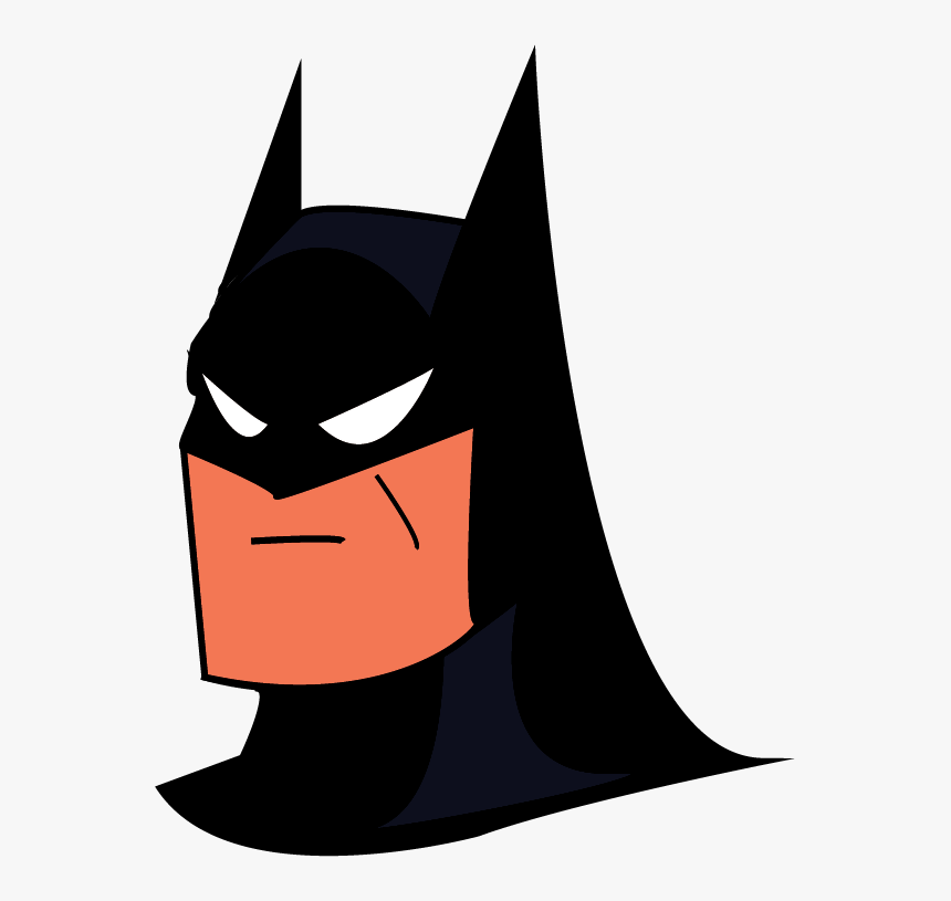 Batman Face Png - Batman Cartoon Face Png, Transparent Png - kindpng