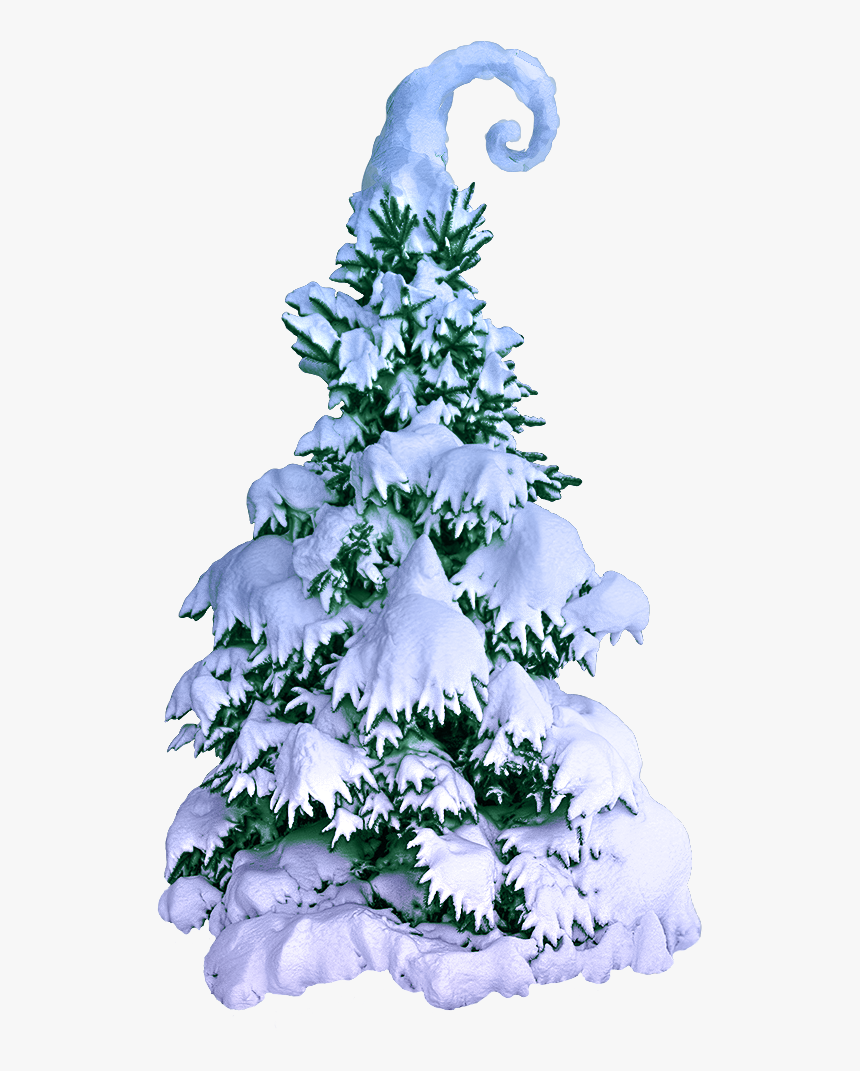 Christmas Tree Blue Decorations Png - 3d Snow Tree Png, Transparent Png, Free Download