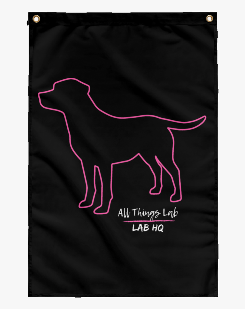 Dog Silhouette Pink Subwf Sublimated Wall Flag - Guard Dog, HD Png Download, Free Download
