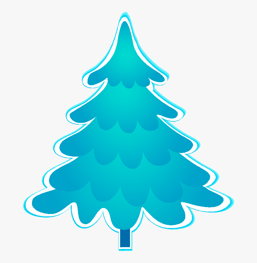 Blue Christmas Tree Clipart, HD Png Download, Free Download