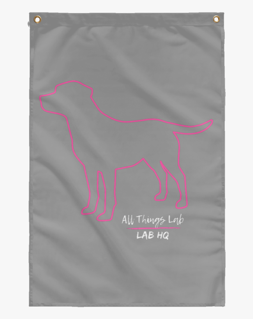 Dog Silhouette Pink Subwf Sublimated Wall Flag - Labrador Retriever, HD Png Download, Free Download