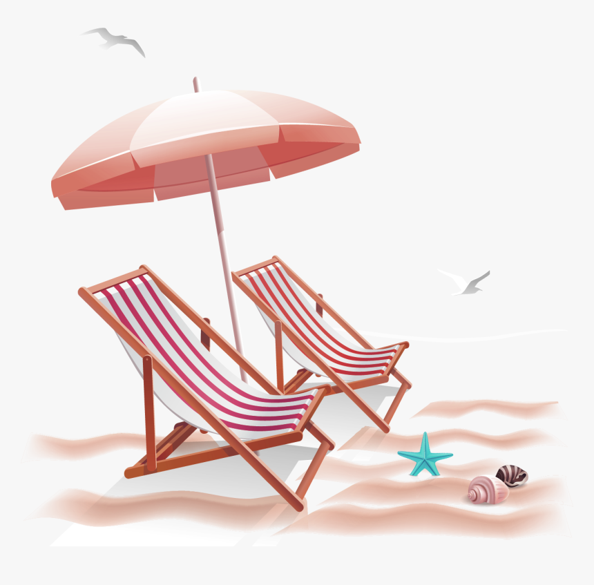 Transparent Umbrella Clipart Png - Beach Chair And Umbrella, Png Download, Free Download