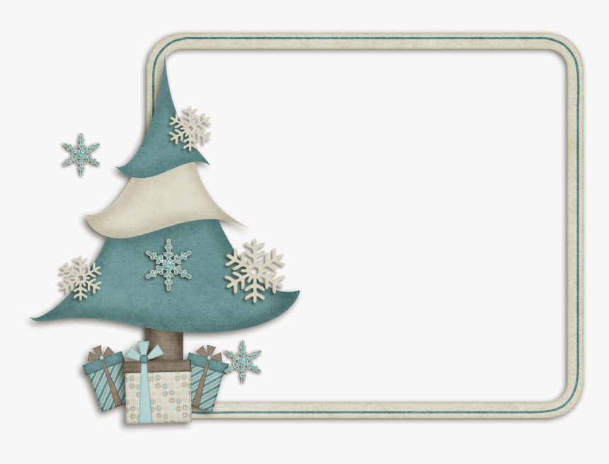 Clip Art - Christmas Frame Blue Png, Transparent Png, Free Download