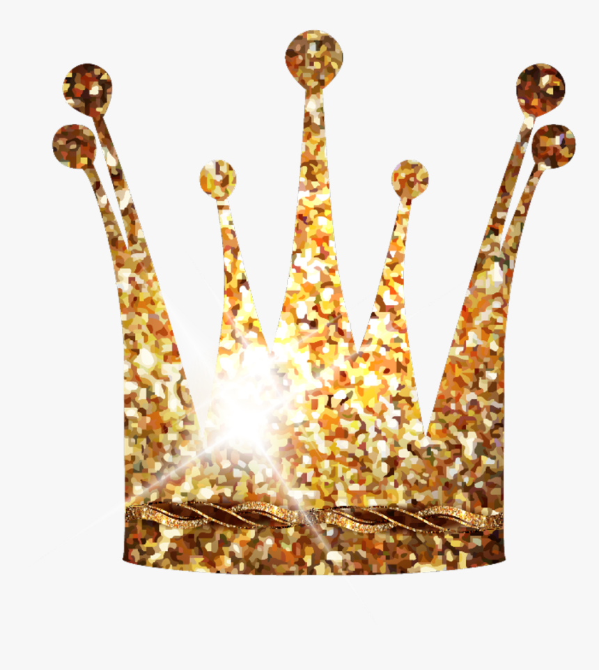 Gold Glitter Crown Png, Transparent Png, Free Download