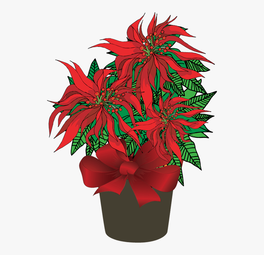 Poinsettia Clipart - Poinsettia Plant Clipart, HD Png Download, Free Download