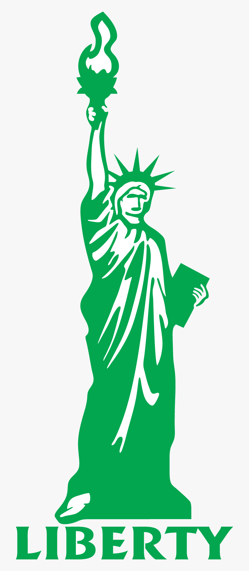 Statue Of Liberty Clipart Crown - Statue Of Liberty Color Cartoon, HD Png Download, Free Download