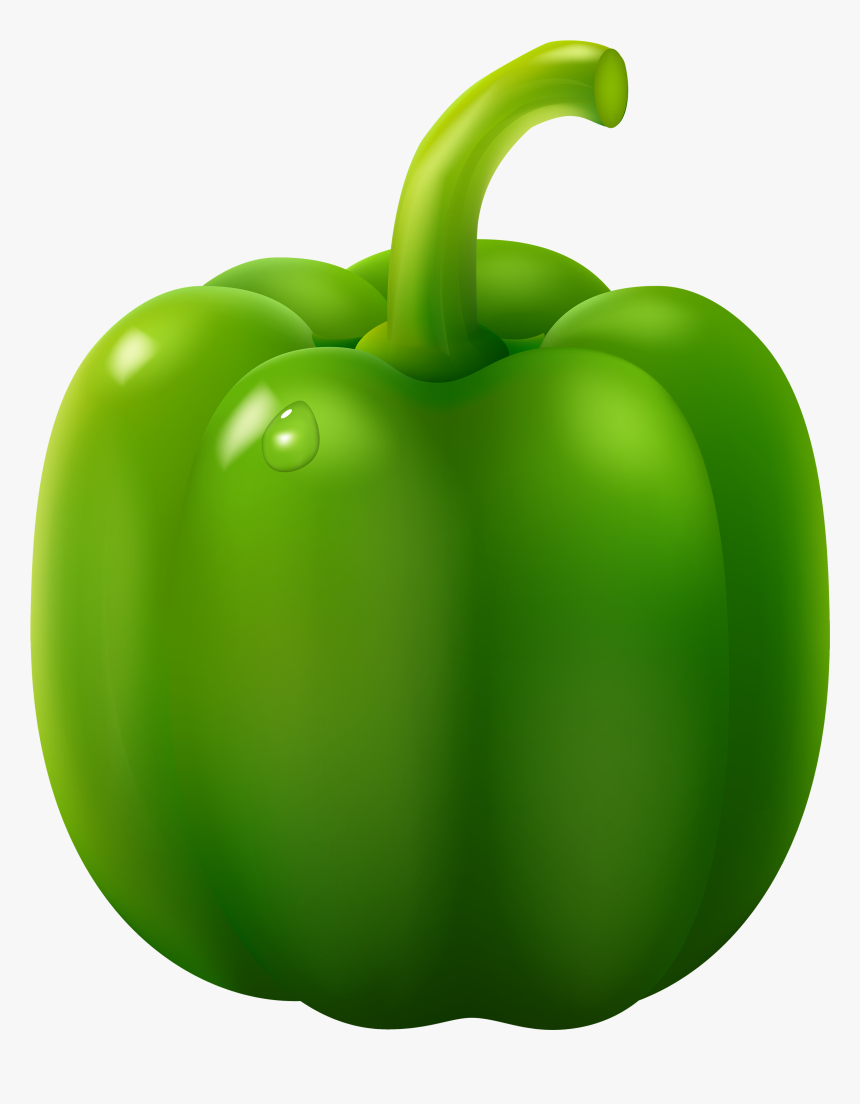 Green Pepper Png Clipart - Green Bell Pepper Clipart, Transparent Png, Free Download