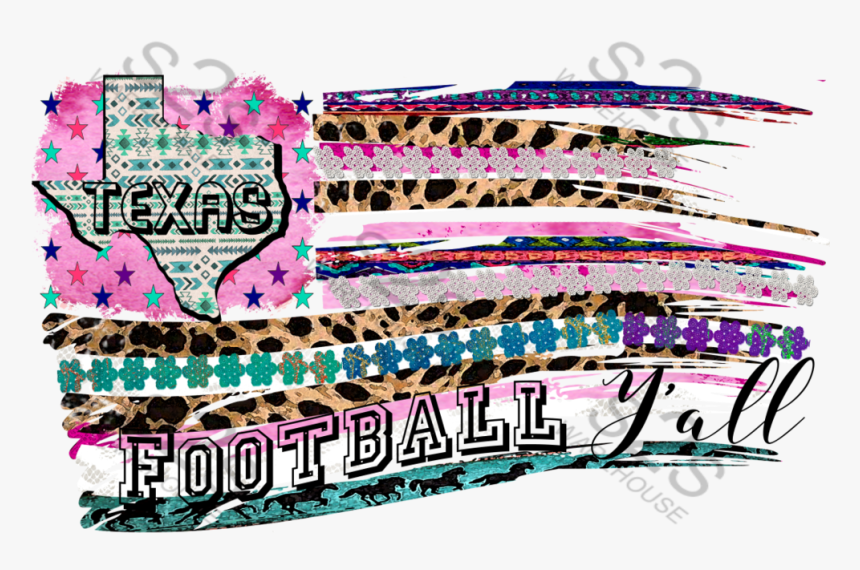 Football Texas Flag Pink - Graphic Design, HD Png Download, Free Download