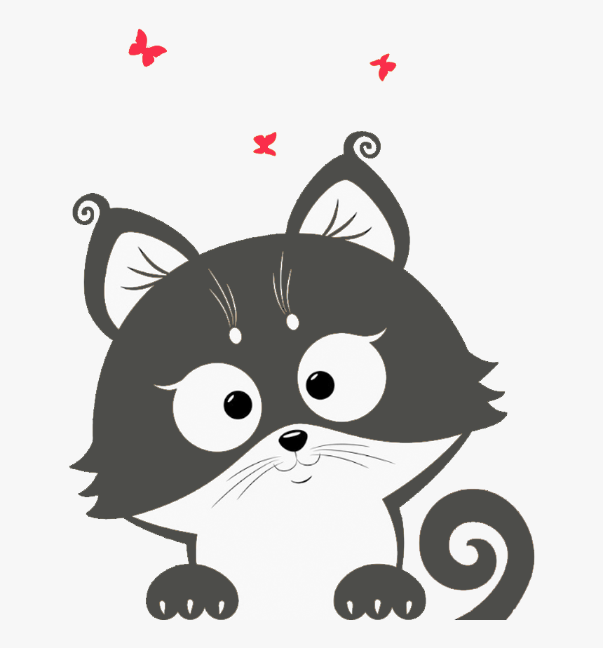 Cat Kitten Cuteness Illustration - Cute Cat Silhouette Png, Transparent Png, Free Download