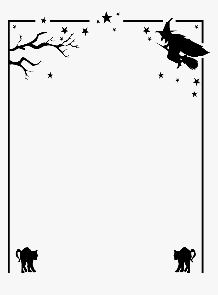 Halloween Border Png Hd - Halloween Border Black And White, Transparent Png, Free Download