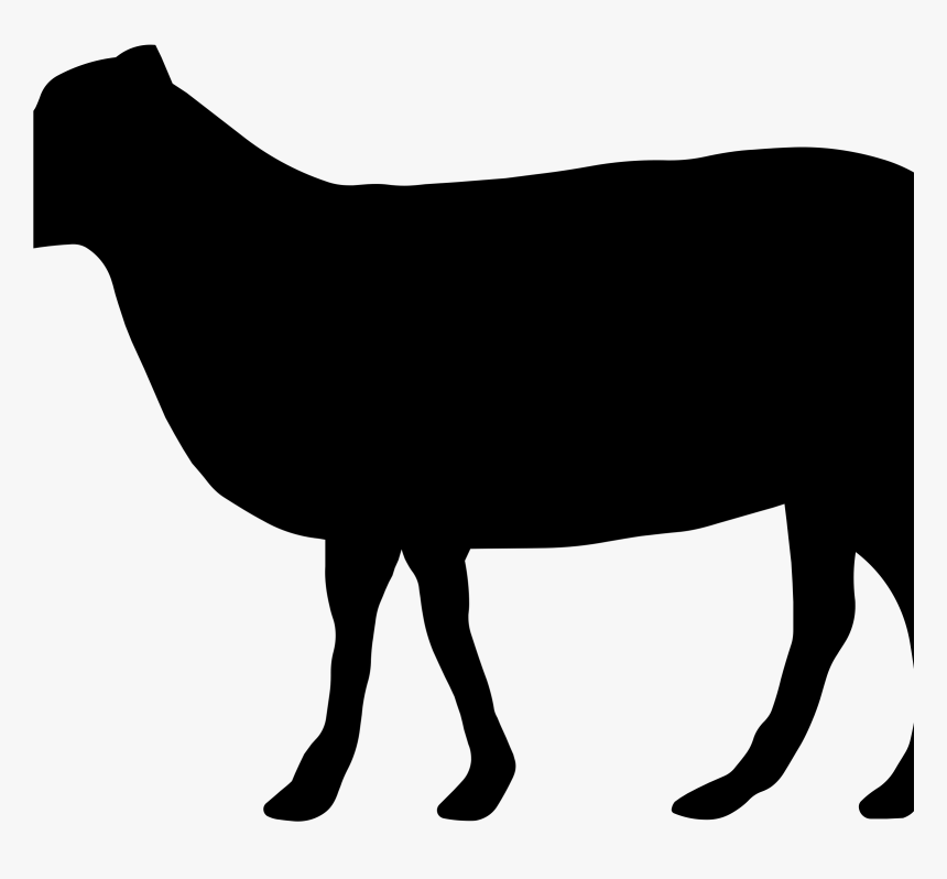 Sheep Border Collie Lamb And Mutton Computer Icons - Black Outline Of Sheep, HD Png Download, Free Download