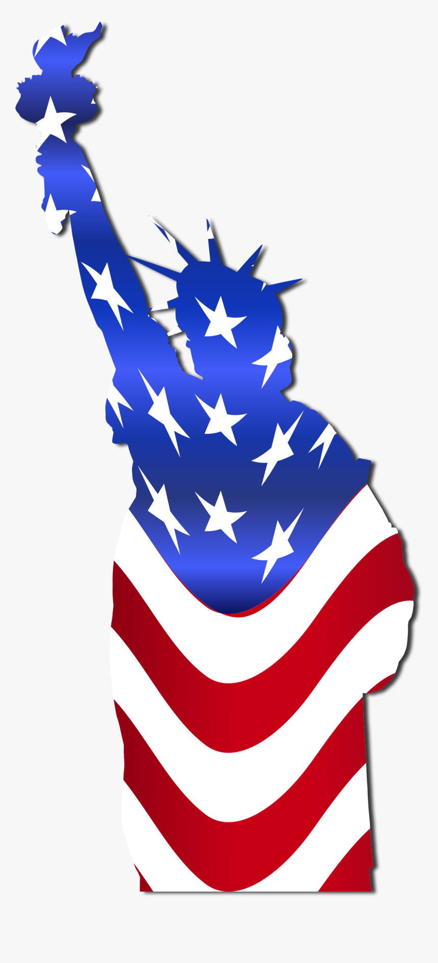 Us Statue Of Liberty Icon Png - Statue Of Liberty Flag Silhouette, Transparent Png, Free Download