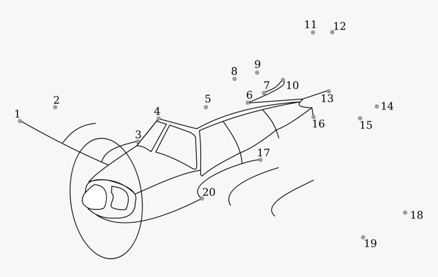 Line Art,angle,area - Airplane Connect The Dots, HD Png Download, Free Download