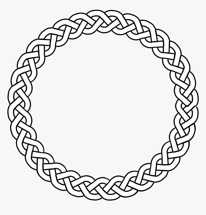 3-plait Border Circle Svg Clip Arts - Celtic Knot Circle, HD Png Download, Free Download