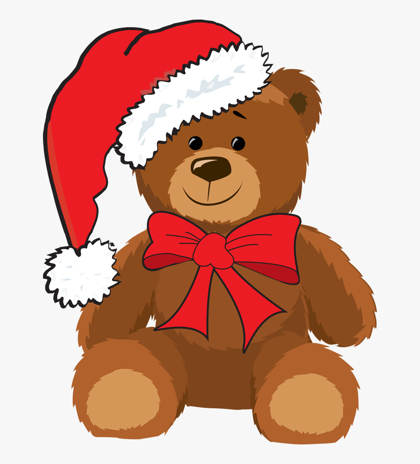 Clipart Christmas Bear - Christmas Teddy Bear Clipart, HD Png Download, Free Download