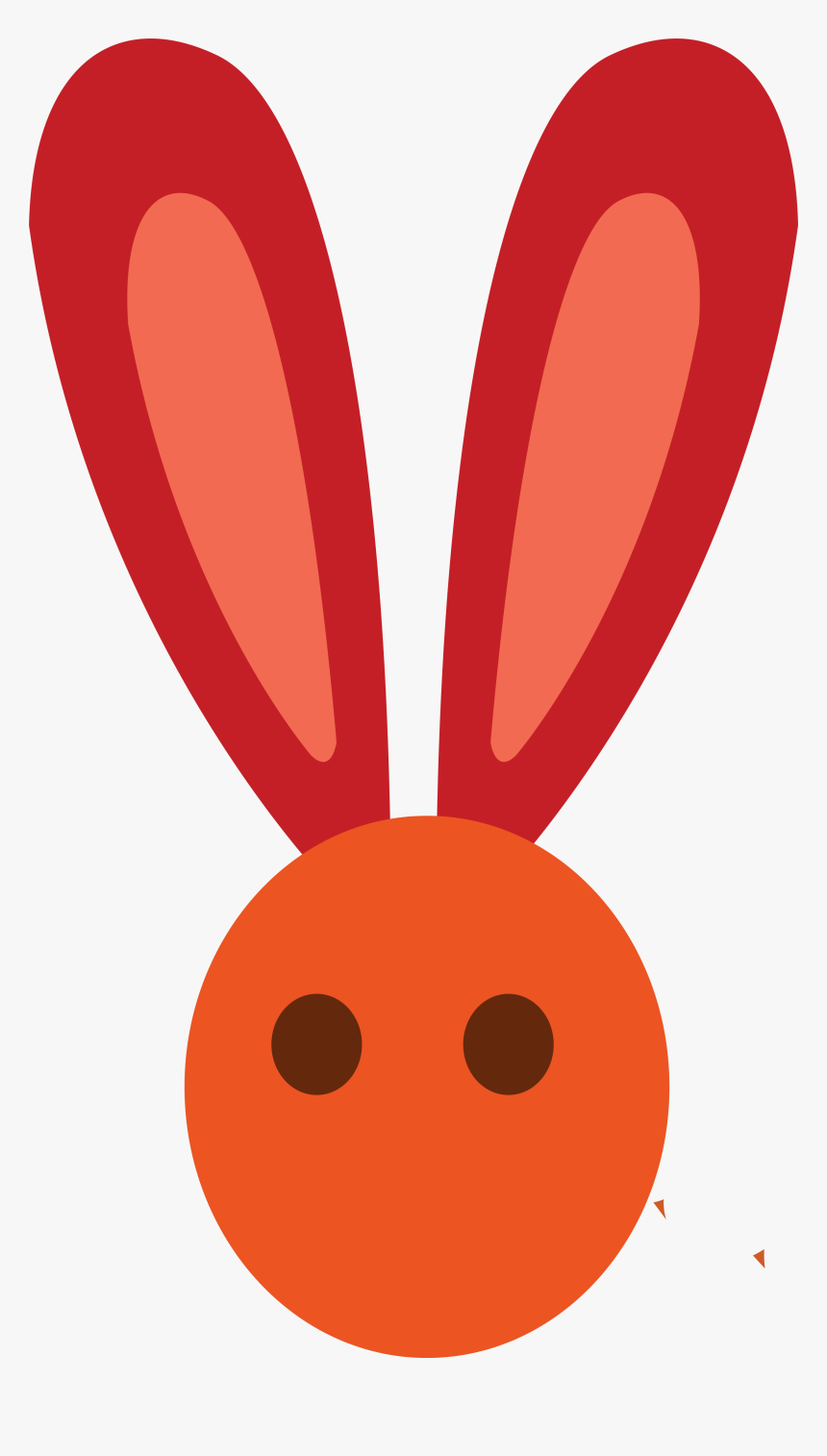 Transparent Bunny Ears Clipart - Red Rabbit Ear Clipart, HD Png Download, Free Download