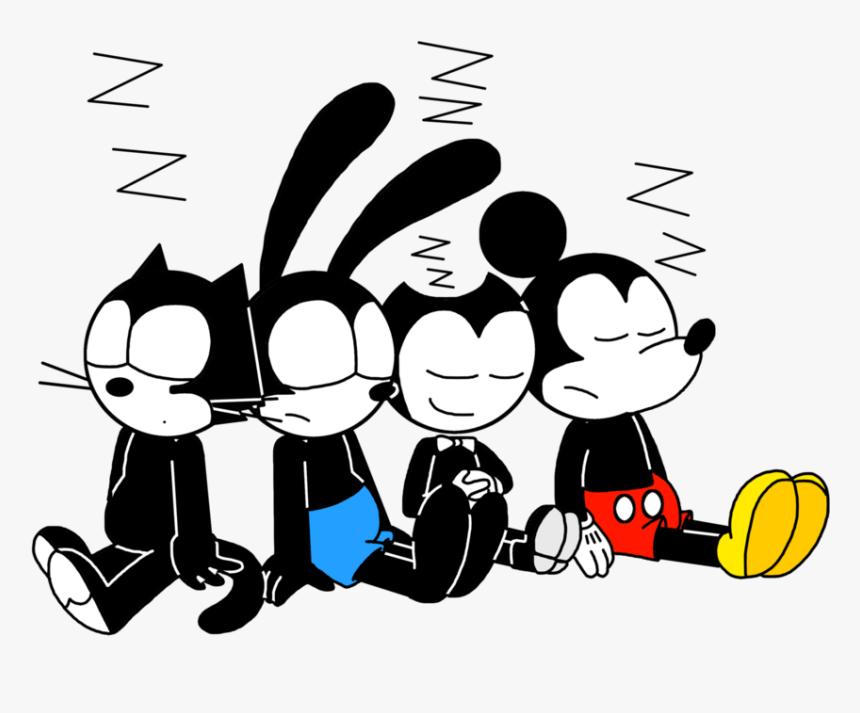 Here"s Felix The Cat, Oswald The Lucky Rabbit, Bendy - Mickey Bendy Oswald And Felix, HD Png Download, Free Download