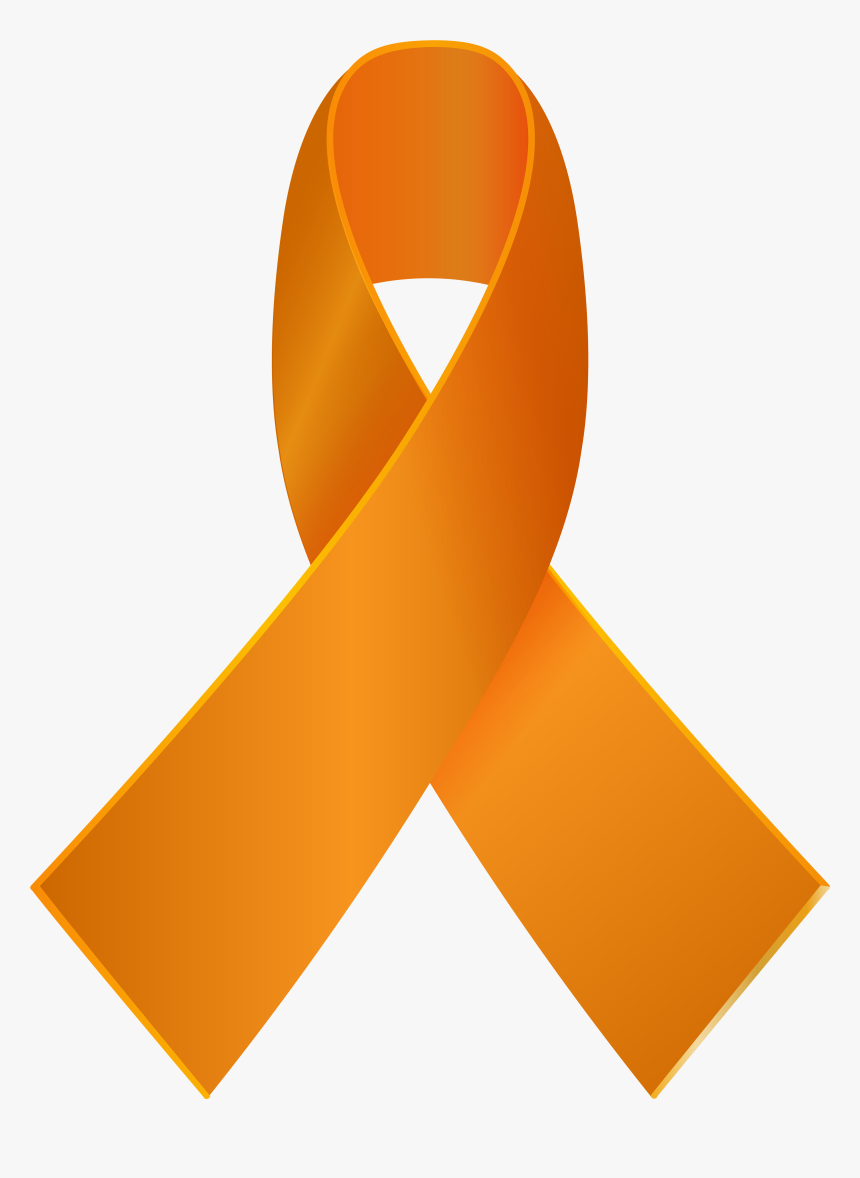 Transparent Orange Clip Art - Orange Cancer Ribbon Png, Png Download, Free Download