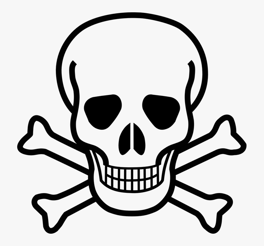 Skull And Crossbones, Skull, Crossbones, Danger, Death - Clip Art Skull And Crossbones, HD Png Download, Free Download