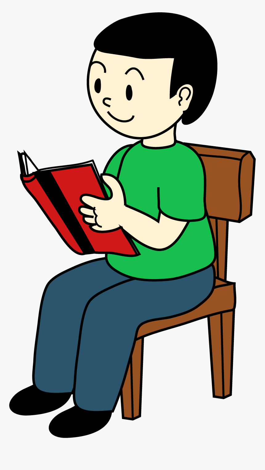 Clipart Down Syndrome Little Boy With Dark Hair - Sat On A Chair, HD Png Download, Free Download