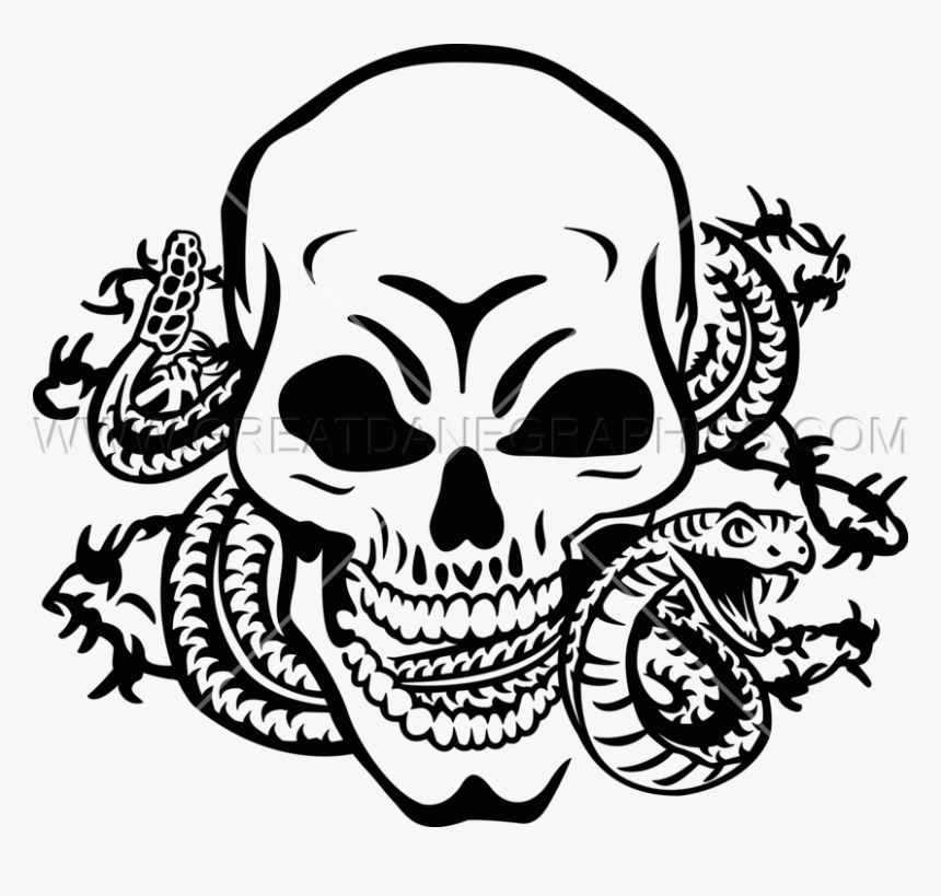 Cobra Clipart Skull - Skull Snake Png, Transparent Png, Free Download