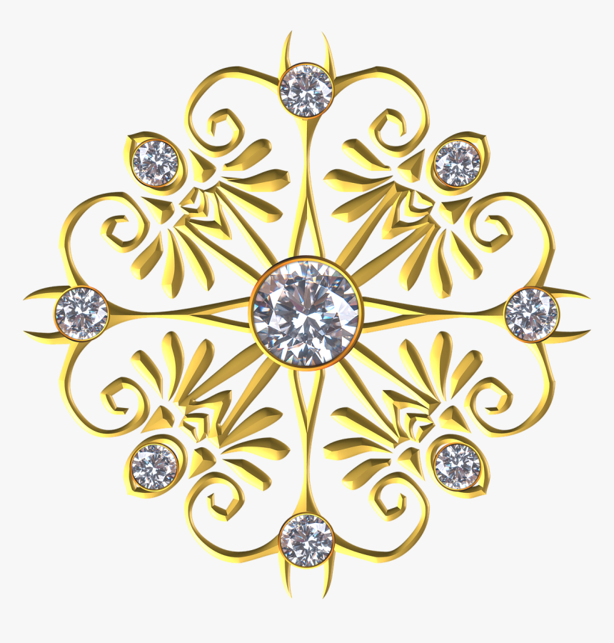 Gold Gem Ornament Free Picture - Gem Ornament Png Transparent, Png Download, Free Download