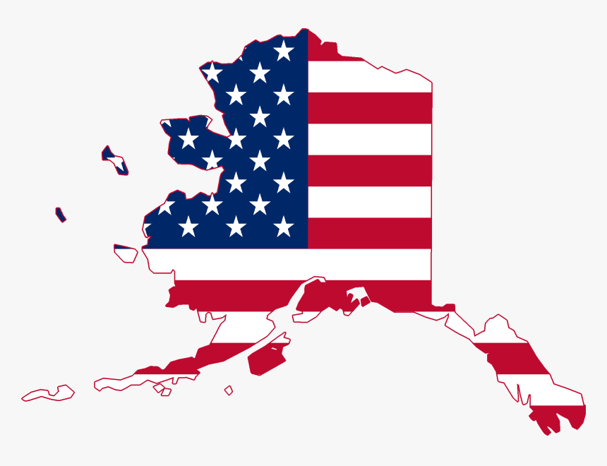 Flag Map Of Alaska - African American 4th July, HD Png Download, Free Download