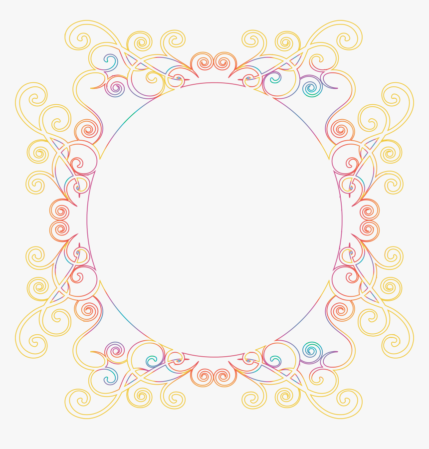 This Free Icons Png Design Of Prismatic Flourish - Pink Gold Frame Png, Transparent Png, Free Download