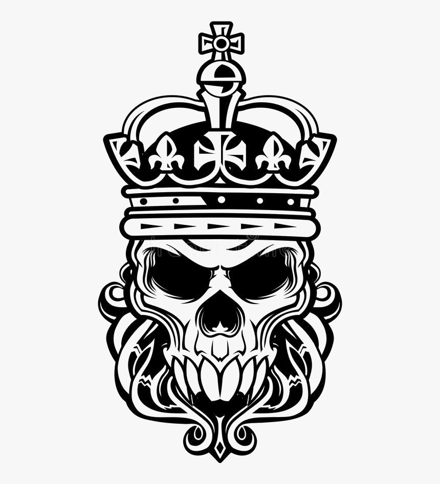 #skull #king - Uneasy Lies The Head That Wears The Crown Tattoo, HD Png Download, Free Download