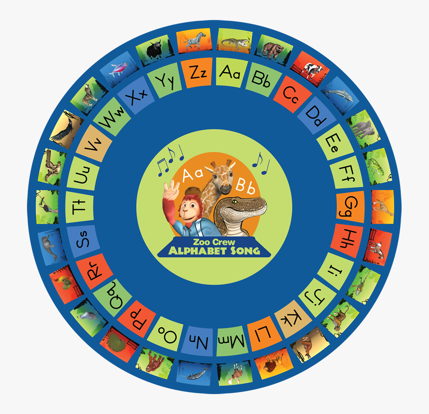 Alphabet Classroom Rug Round - Zoo Crew Alphabet Rug, HD Png Download, Free Download