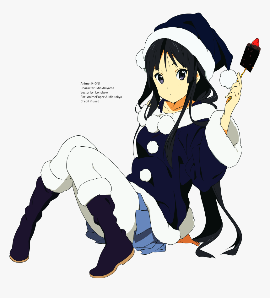 - Azusa K On Christmas - Christmas Anime Girls Png, Transparent Png, Free Download