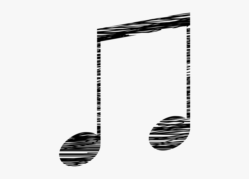 Black And White Music Note, HD Png Download, Free Download