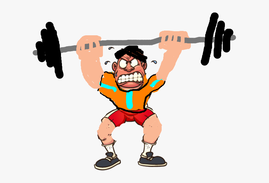 Weightlifter Tr2 Cartoon - Cartoon, HD Png Download, Free Download