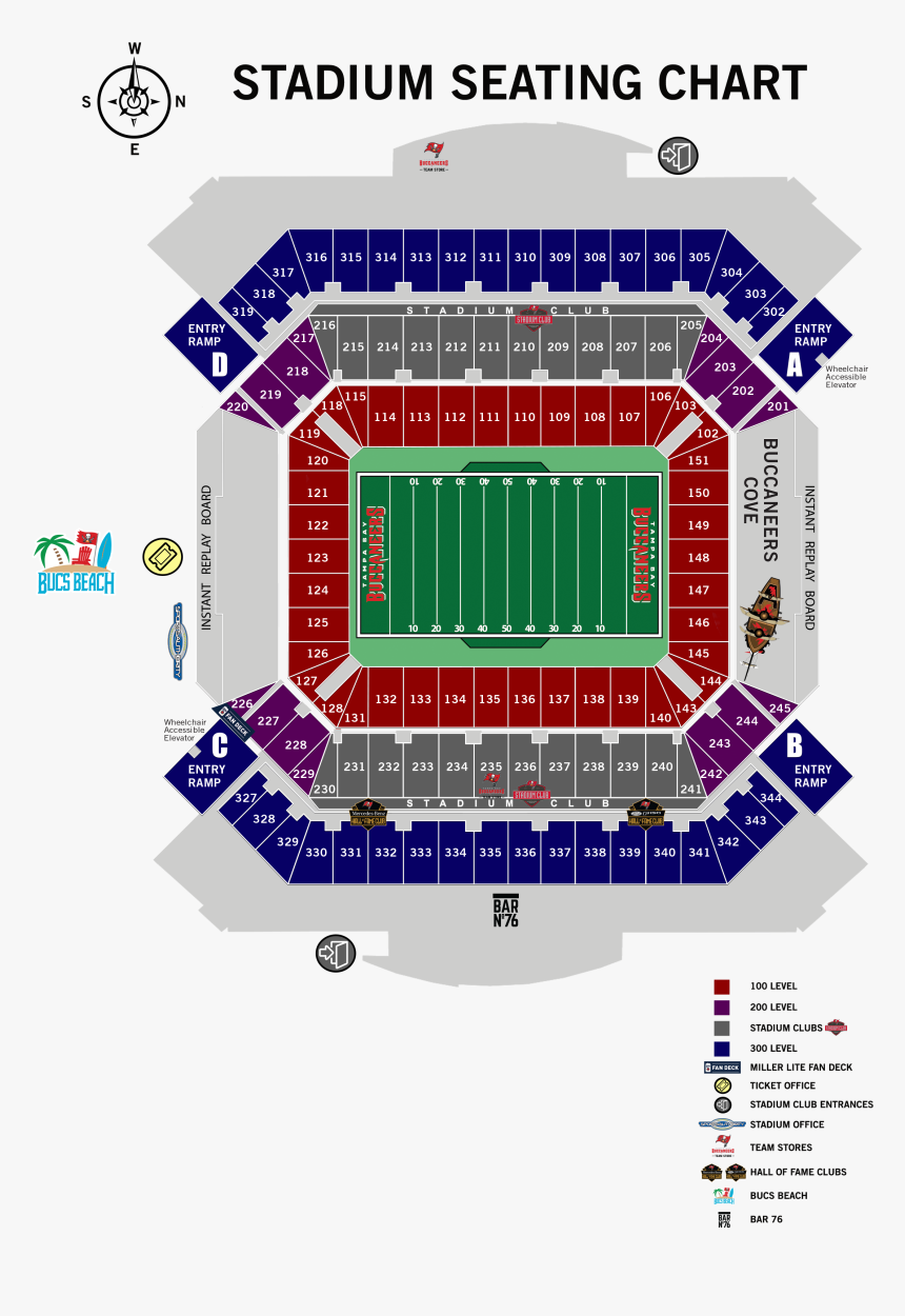 Raymond James Stadium Seating Chart, HD Png Download, Free Download