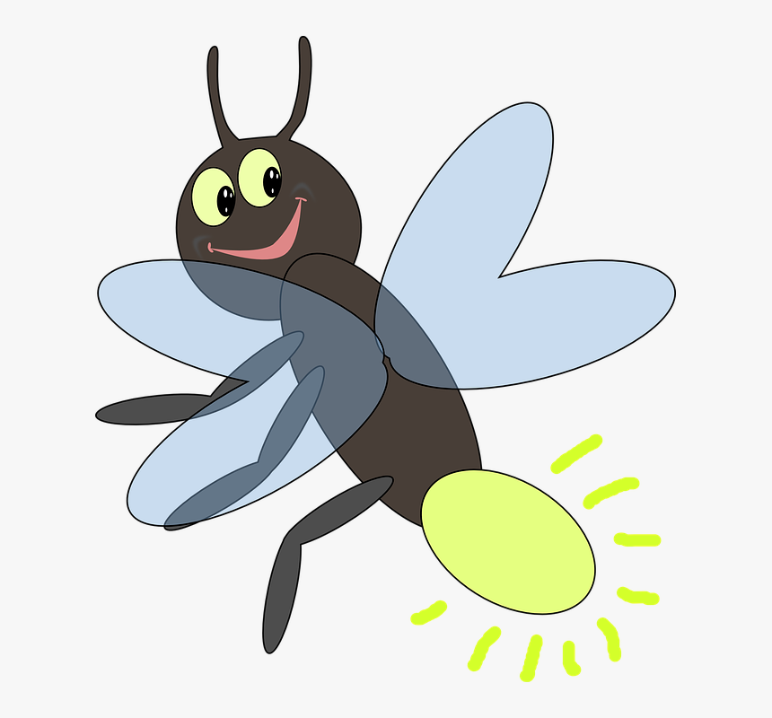 Firefly, Bug, Lightning, Insect, Smile, Backyard, Yard - Clip Art Lightning Bug, HD Png Download, Free Download