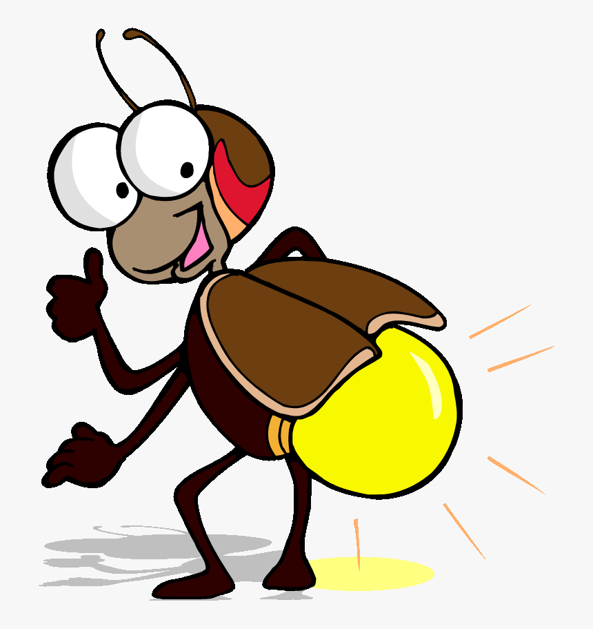 Funny Flying Bee - Lightning Bug Clipart, HD Png Download, Free Download